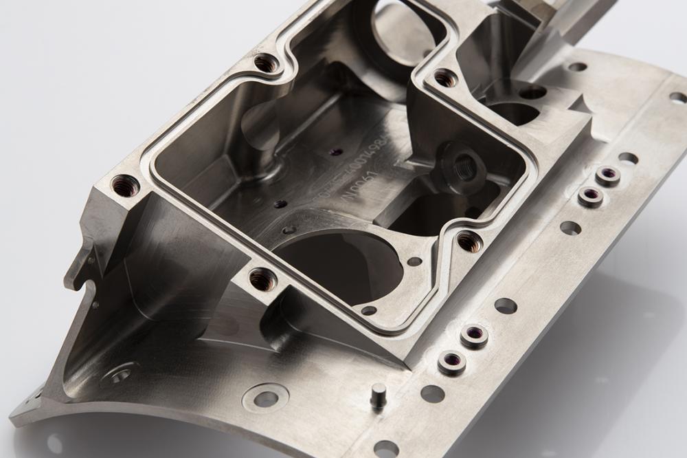 Custom milled aluminium component processed to military standards